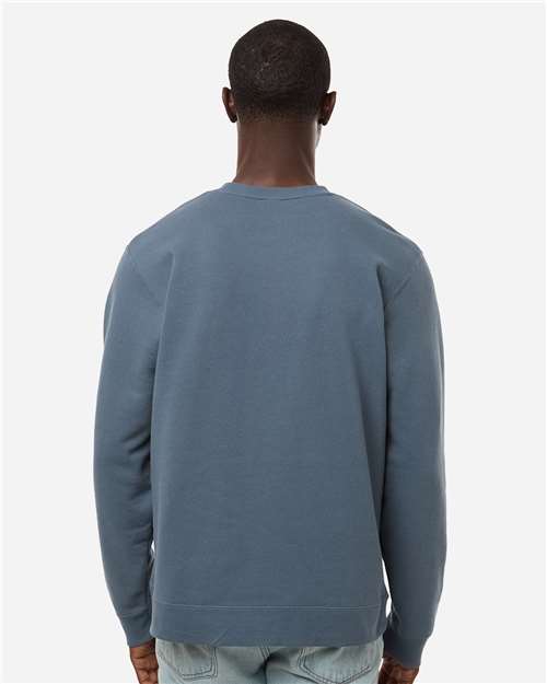 Independent Trading Co. SS3000 Midweight Crewneck Sweatshirt - Storm Blue - model back