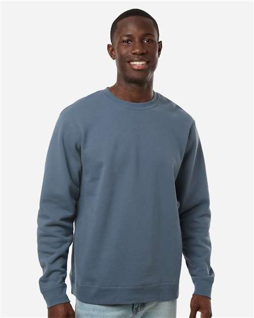 Independent Trading Co. SS3000 Midweight Crewneck Sweatshirt - Storm Blue - model front