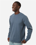 Independent Trading Co. SS3000 Midweight Crewneck Sweatshirt - Storm Blue - model side