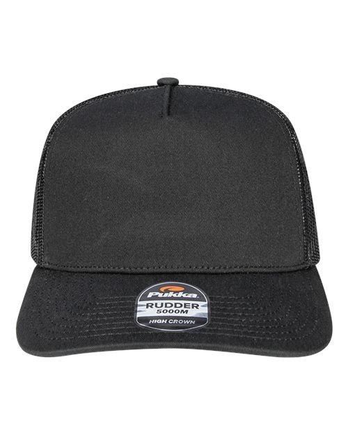 Pukka 5000M Rudder Five-Panel Cap - Black - front