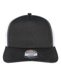 Pukka 5000M Rudder Five-Panel Cap - Black/ White - front