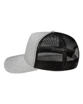 Pukka 5000M Rudder Five-Panel Cap - Grey Heather/ Black - side