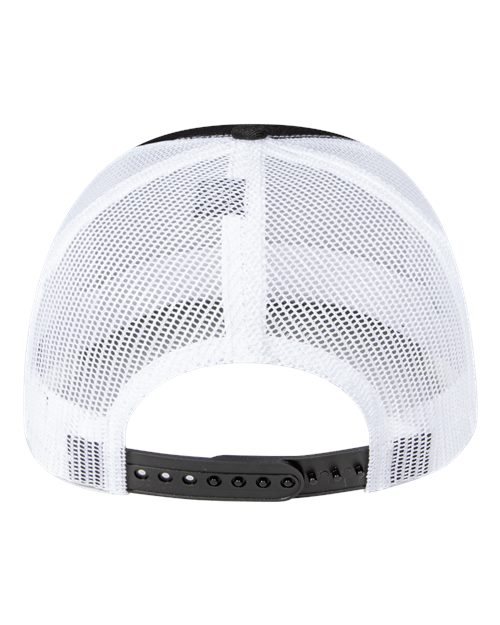Pukka 6101M Charter Six-Panel Cap - Black/ White - back