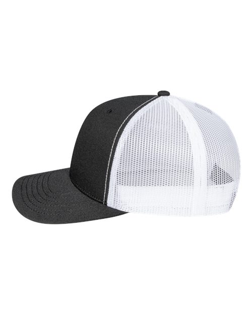 Pukka 6101M Charter Six-Panel Cap - Black/ White - side