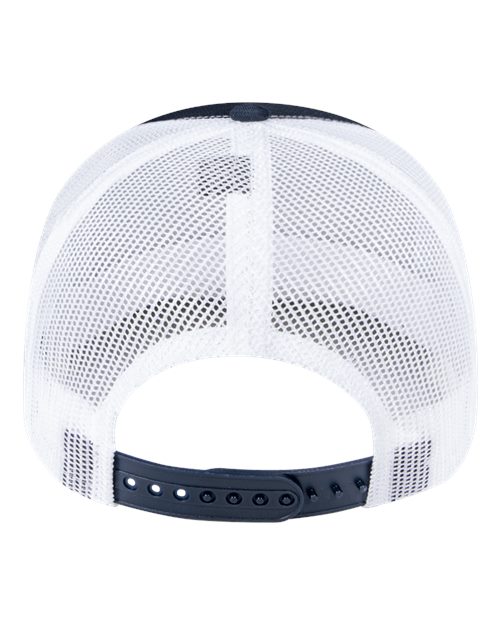 Pukka 6101M Charter Six-Panel Cap - Navy/ White - back