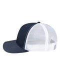 Pukka 6101M Charter Six-Panel Cap - Navy/ White - side
