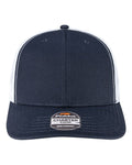 Pukka 6101M Charter Six-Panel Cap - Navy/ White - front