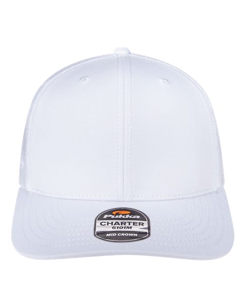 Pukka 6101M Charter Six-Panel Cap - White - front