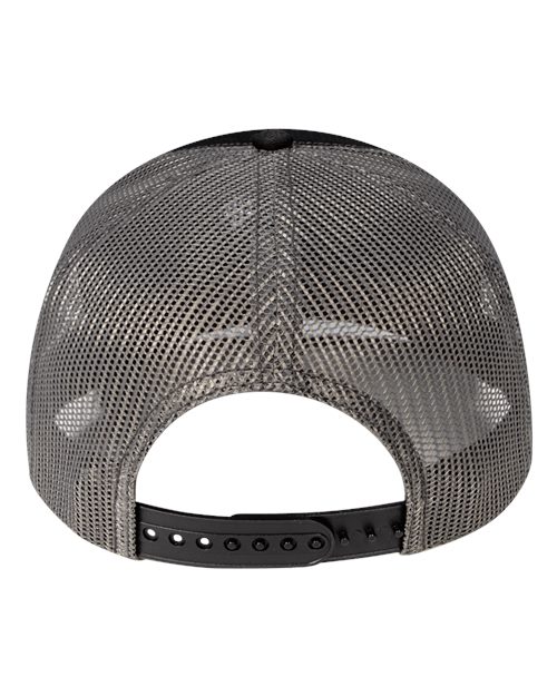 Pukka 6101M Charter Six-Panel Cap - Black/ Charcoal - back