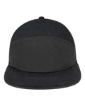 Pukka 7001P Tradesman Hybrid Six-Panel Cap - Black - front