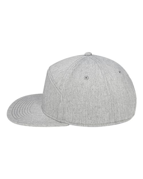 Pukka 7001P Tradesman Hybrid Six-Panel Cap - Grey Heather - side