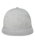 Pukka 7001P Tradesman Hybrid Six-Panel Cap - Grey Heather - front