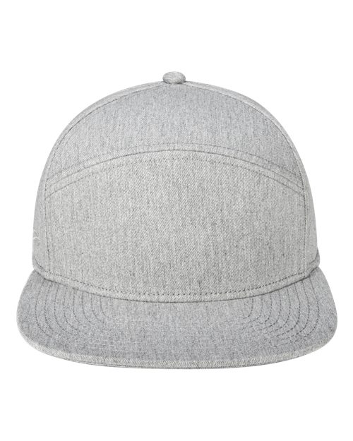 Pukka 7001P Tradesman Hybrid Six-Panel Cap - Grey Heather - front