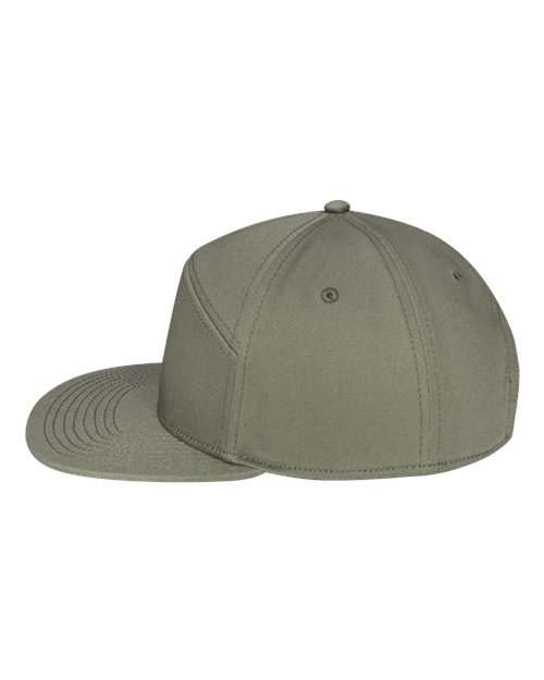Pukka 7001P Tradesman Hybrid Six-Panel Cap - Olive Green - side