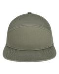 Pukka 7001P Tradesman Hybrid Six-Panel Cap - Olive Green - front