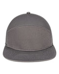 Pukka 7001P Tradesman Hybrid Six-Panel Cap - Charcoal - front