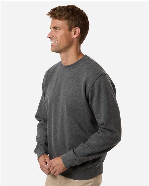 DRI DUCK 7202 Men's Granite Crewneck Pullover - Dark Oxford - model side