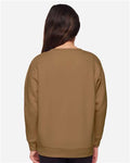 LAT 2225 Youth Crewneck Sweatshirt - Coyote Brown - model back