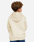 LAT 2296 Youth Hoodie Sweatshirt - Natural - model back