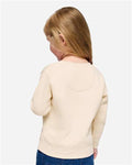 Rabbit Skins 3317 Toddler Fleece Crewneck Sweatshirt - Natural - model back