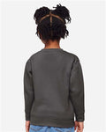 Rabbit Skins 3317 Toddler Fleece Crewneck Sweatshirt - Charcoal - model back