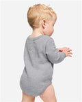 Rabbit Skins 3421 Infant Fleece Bodysuit - Heather - model back