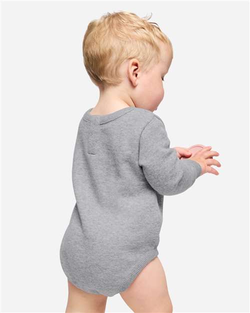 Rabbit Skins 3421 Infant Fleece Bodysuit - Heather - model back