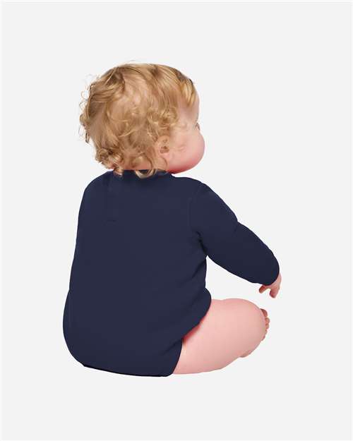 Rabbit Skins 3421 Infant Fleece Bodysuit - Navy - model back