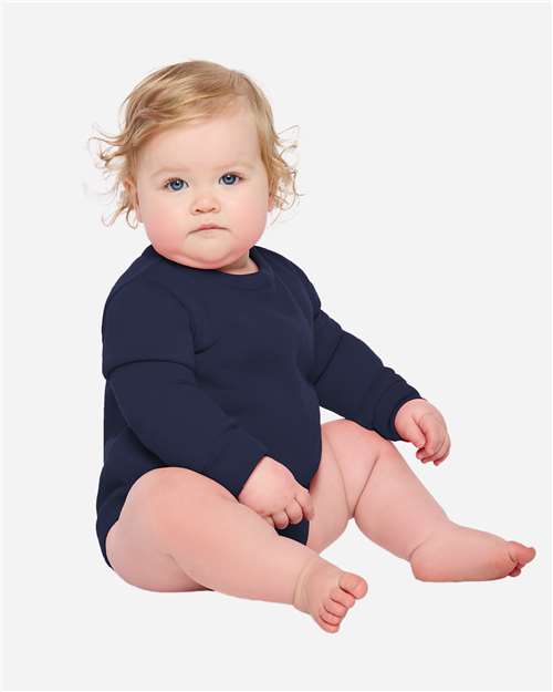 Rabbit Skins 3421 Infant Fleece Bodysuit - Navy - model front