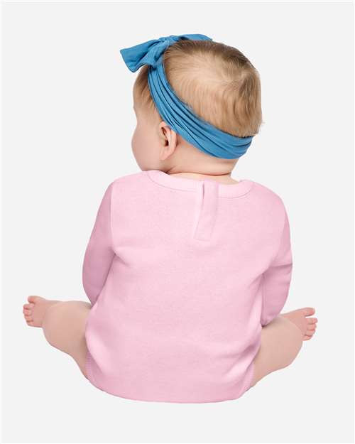 Rabbit Skins 3421 Infant Fleece Bodysuit - Pink - model back