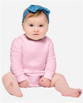 Rabbit Skins 3421 Infant Fleece Bodysuit - Pink - model front