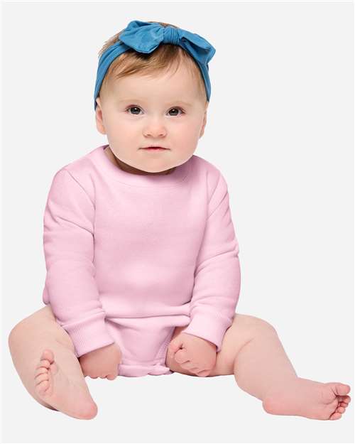 Rabbit Skins 3421 Infant Fleece Bodysuit - Pink - model front