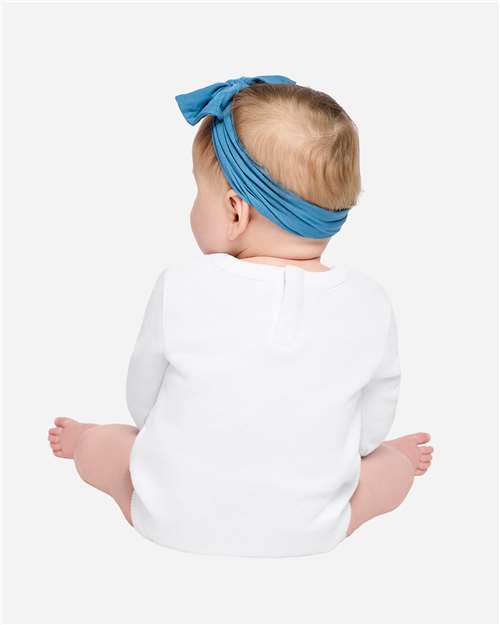 Rabbit Skins 3421 Infant Fleece Bodysuit - White - model back