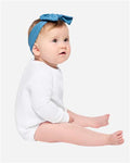Rabbit Skins 3421 Infant Fleece Bodysuit - White - model side