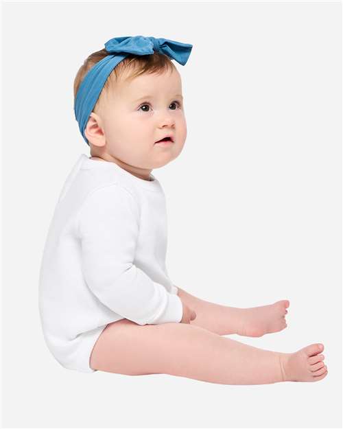 Rabbit Skins 3421 Infant Fleece Bodysuit - White - model side