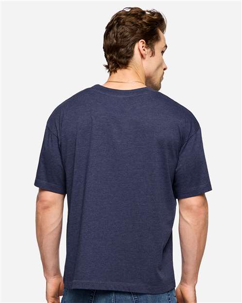 LAT 3520 Unisex Boxy Jersey Tee - Vintage True Navy - model back