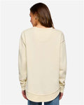 LAT 3525 Women's Weekend Crewneck Sweatshirt - Natural - model back