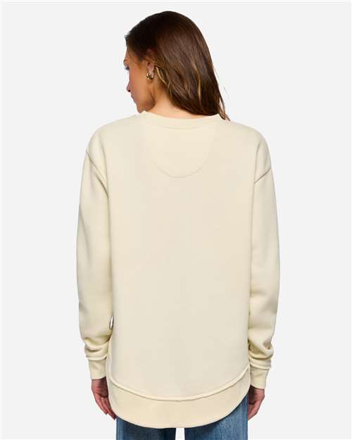 LAT 3525 Women's Weekend Crewneck Sweatshirt - Natural - model back