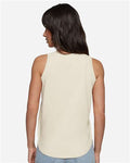 LAT 3592 Women's Relaxed Fine Jersey Tank - Natural - model back