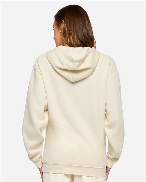 LAT 6926 Unisex Elevated Fleece Hoodie Sweatshirt - Natural - model back