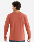Next Level 6211 Unisex CVC Long Sleeve T-Shirt - Heather Redwood - model back