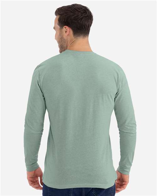 Next Level 6211 Unisex CVC Long Sleeve T-Shirt - Heather Seafoam - model back