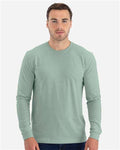 Next Level 6211 Unisex CVC Long Sleeve T-Shirt - Heather Seafoam - model front