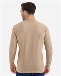 Next Level 6211 Unisex CVC Long Sleeve T-Shirt - Heather Tan - model back