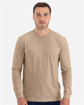 Next Level 6211 Unisex CVC Long Sleeve T-Shirt - Heather Tan - model front