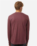 Tultex 202LS Unisex Fine Jersey Long Sleeve T-Shirt - Heather Burgundy - model back