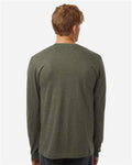 Tultex 202LS Unisex Fine Jersey Long Sleeve T-Shirt - Heather Military Green - model back
