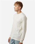 Tultex 202LS Unisex Fine Jersey Long Sleeve T-Shirt - Vintage White - model side