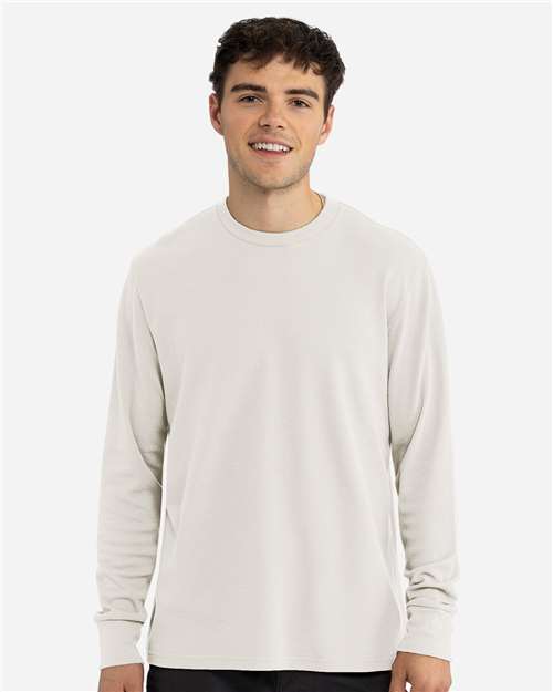 Next Level 8211 Unisex Ideal Thermal Long Sleeve T-Shirt - Bone - model front