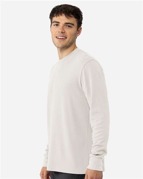 Next Level 8211 Unisex Ideal Thermal Long Sleeve T-Shirt - Bone - model side